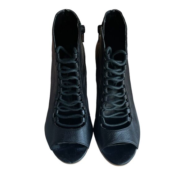 BP. ADDIE Merrywidow Ankle Boots Lace-up Womens Booties Size 6.5 Black Leather - Picture 4 of 9